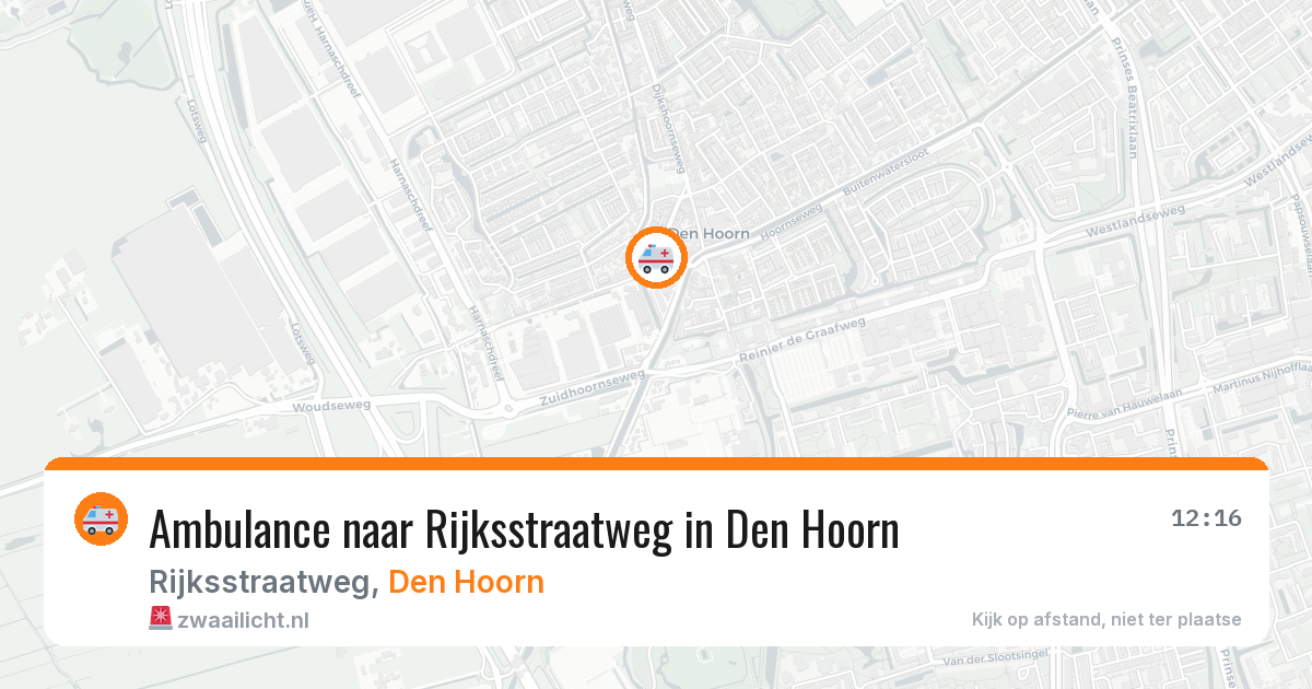 Ambulance naar Rijksstraatweg in Den Hoorn — 9 jul 2026