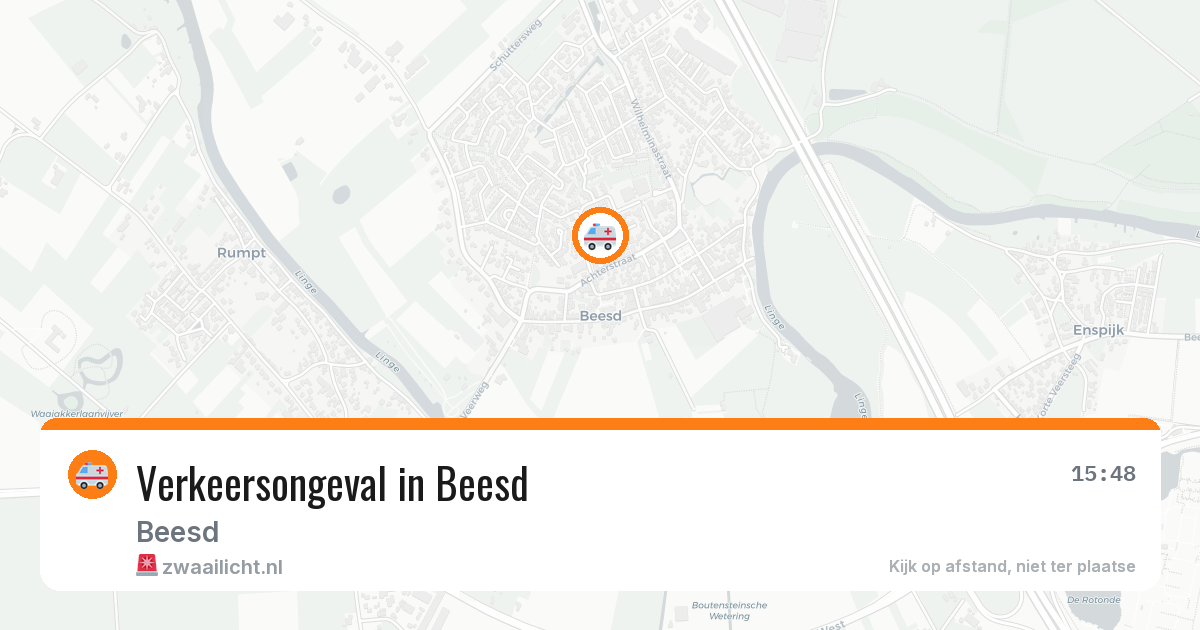Verkeersongeval in Beesd — 27 jul 2026