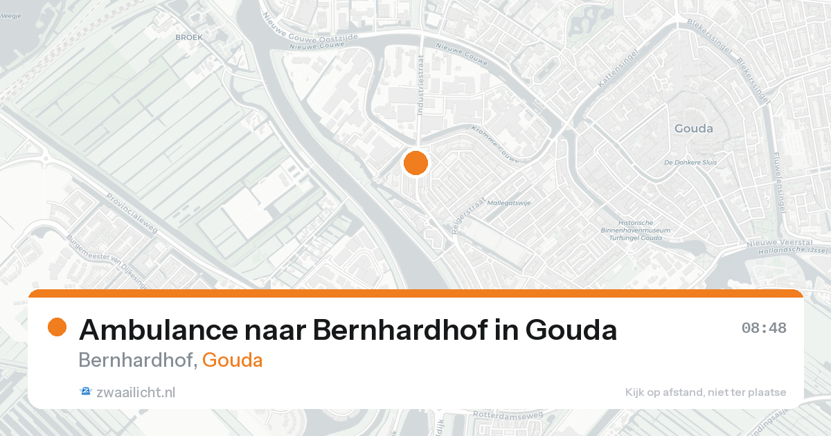 Ambulance naar Bernhardhof in Gouda — 15 aug 2026