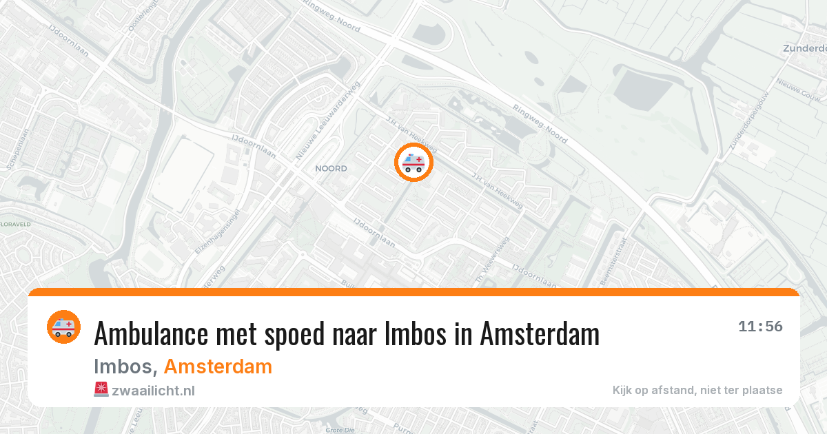 Ambulance met spoed naar Imbos in Amsterdam — 13 jun 2026
