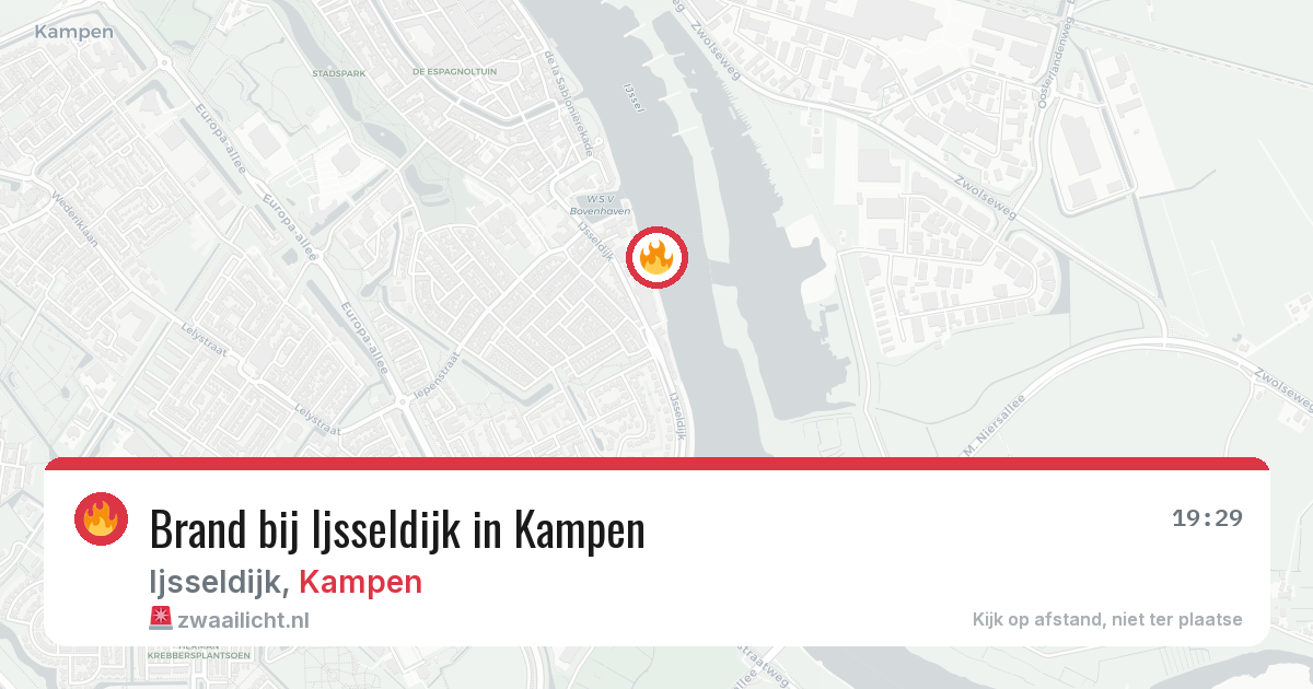 Brand bij Ijsseldijk in Kampen — 11 jun 2026