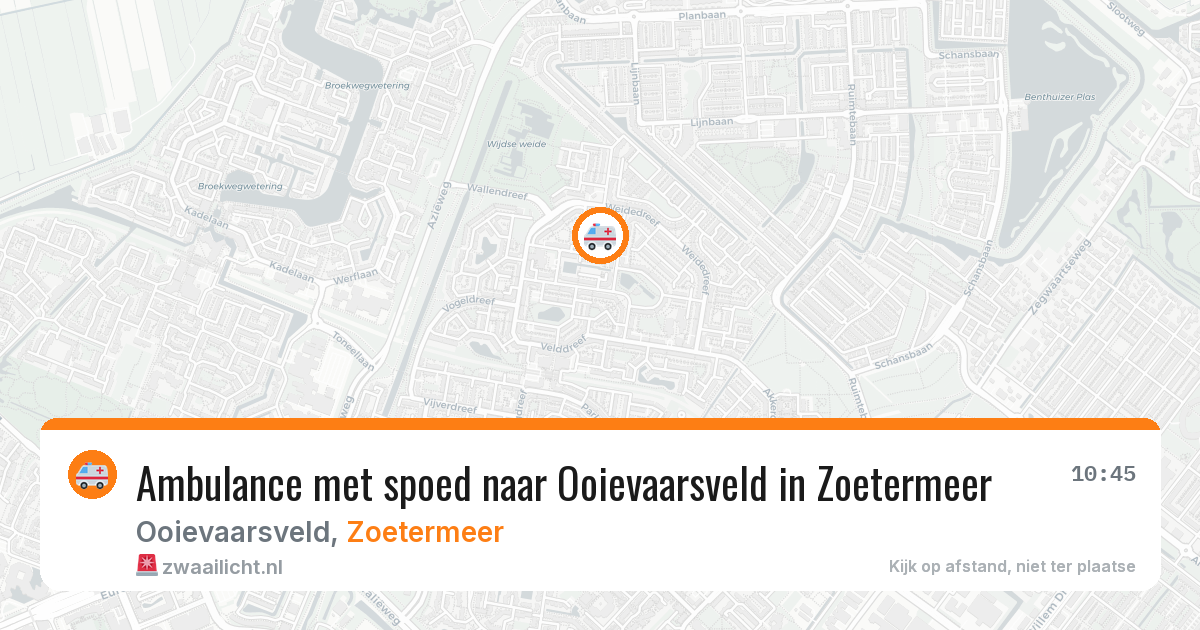 Ambulance met spoed naar Ooievaarsveld in Zoetermeer — 15 jul 2026
