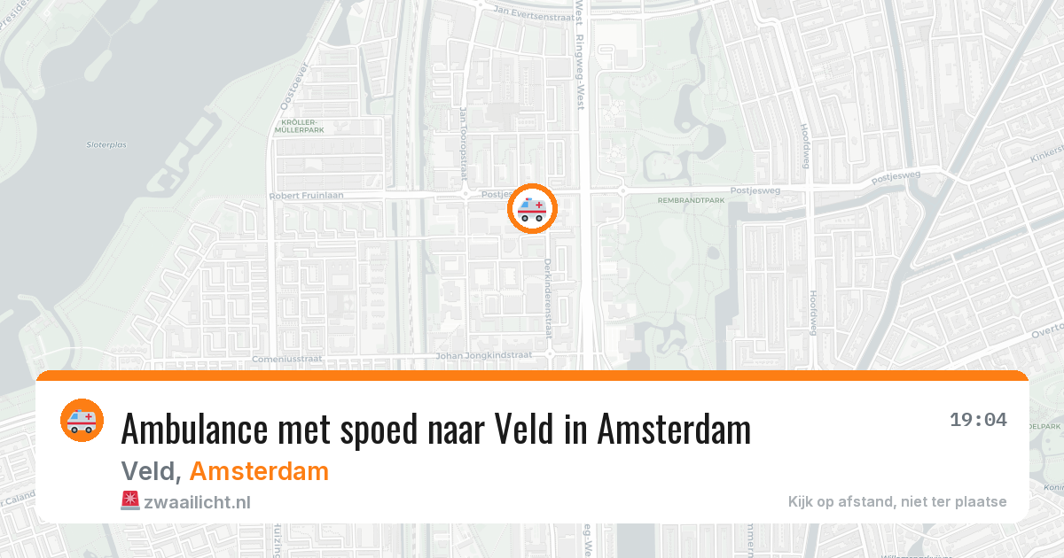 Ambulance met spoed naar Veld in Amsterdam — 4 apr 2026