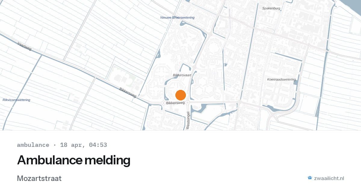 Ambulance melding — 18 apr 2026
