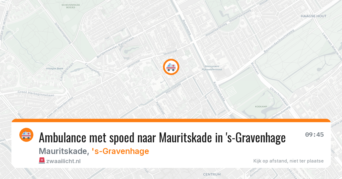 Ambulance met spoed naar Mauritskade in 's-Gravenhage — 26 mei 2026