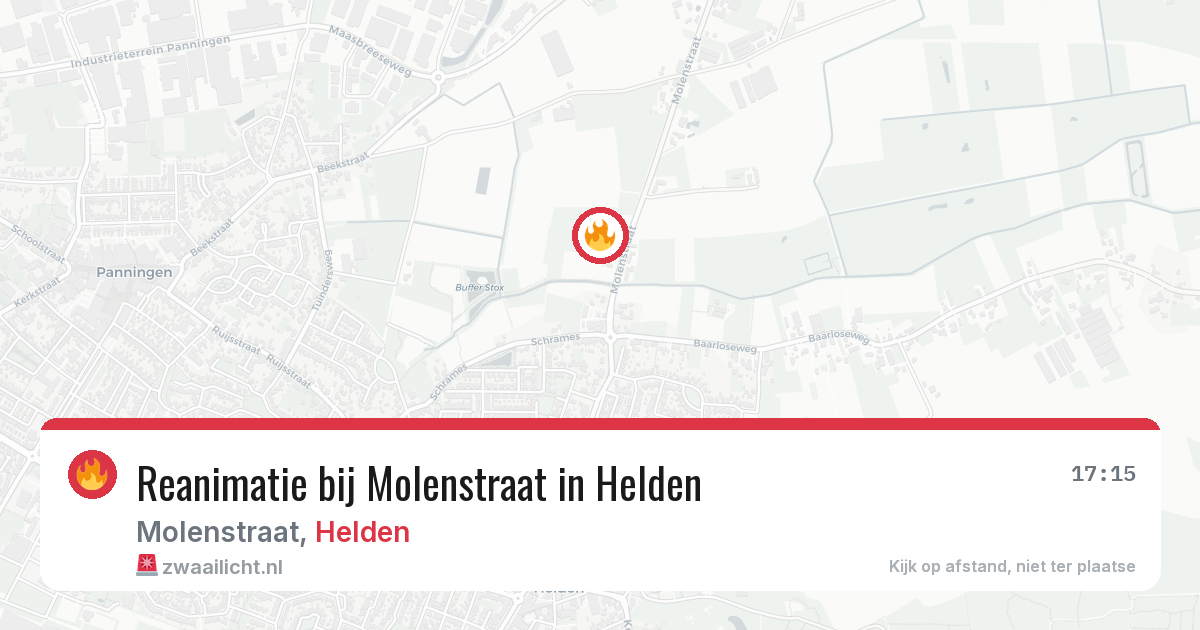 Reanimatie bij Molenstraat in Helden — 5 apr 2026