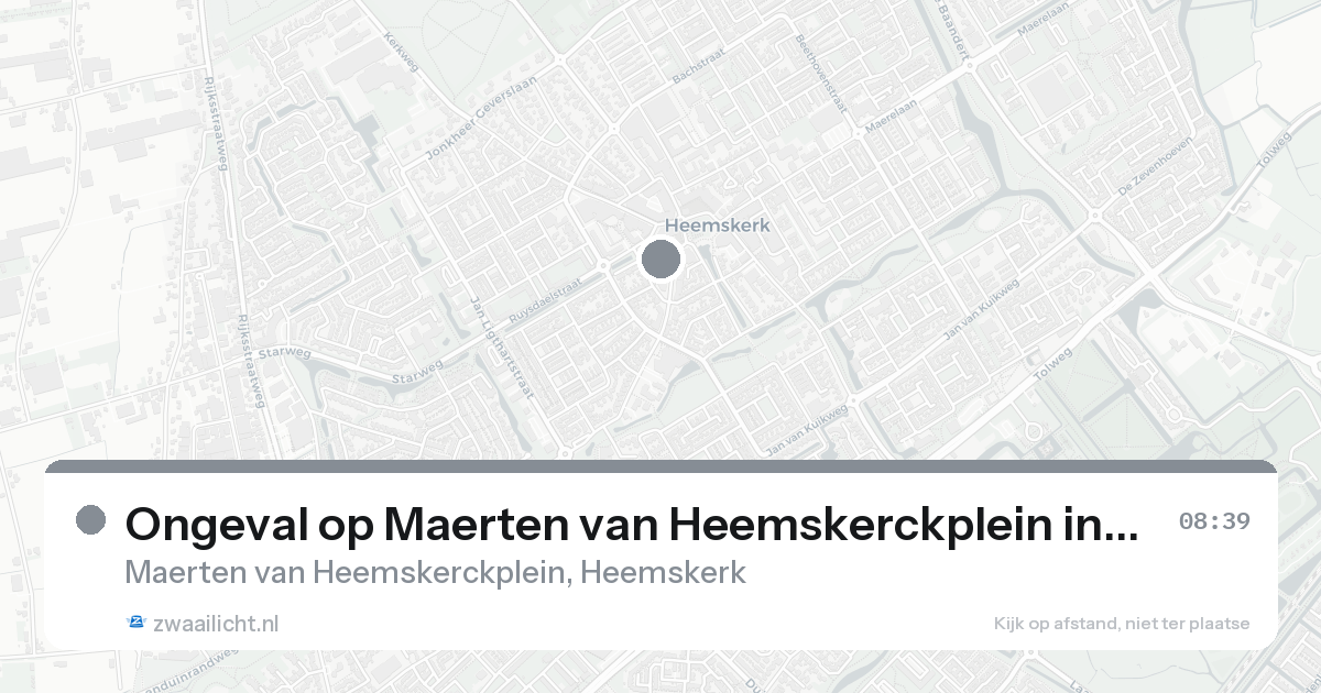 Ongeval op Maerten van Heemskerckplein in Heemskerk — 31 jan 2026