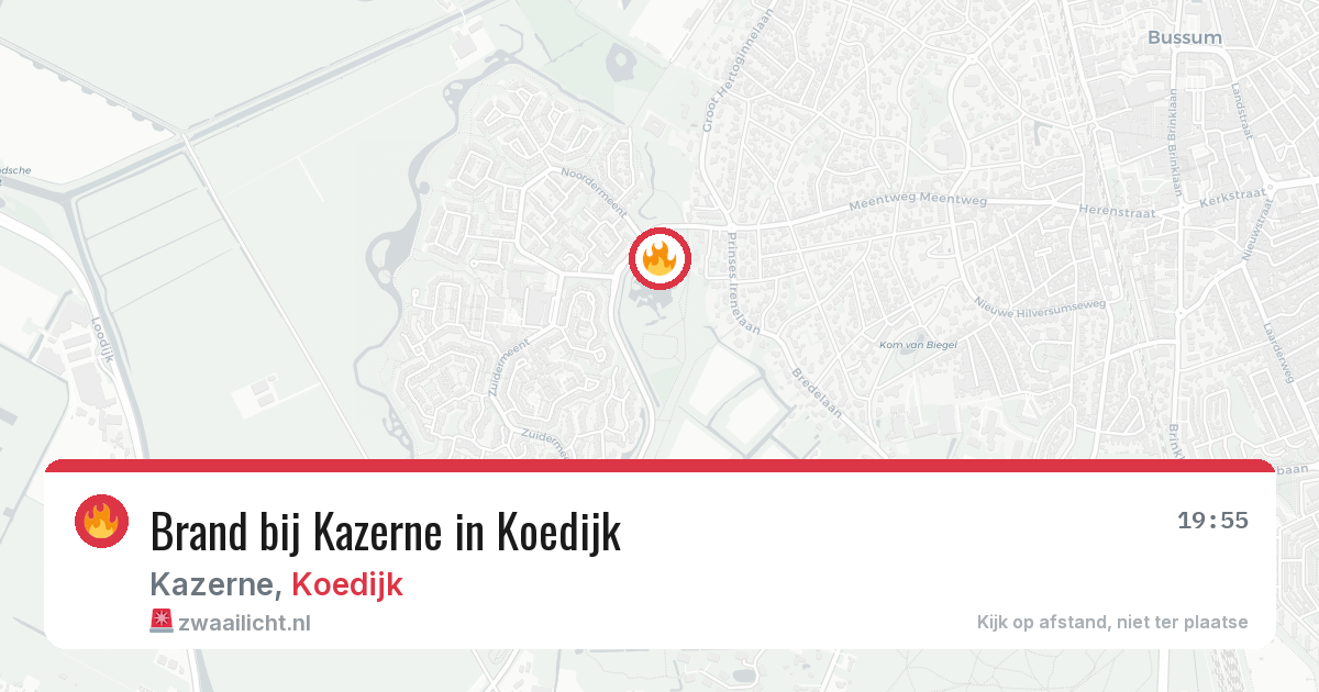 Brand bij Kazerne in Koedijk — 8 aug 2026