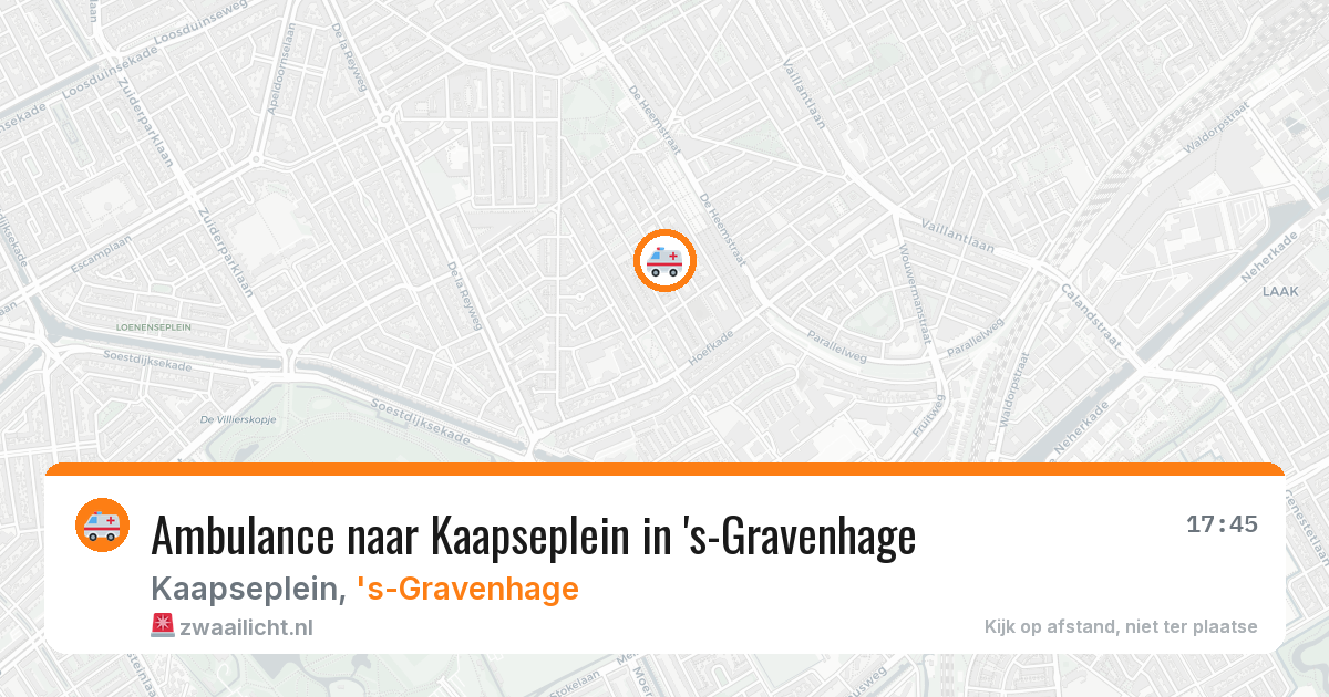 Ambulance naar Kaapseplein in 's-Gravenhage — 31 mrt 2026