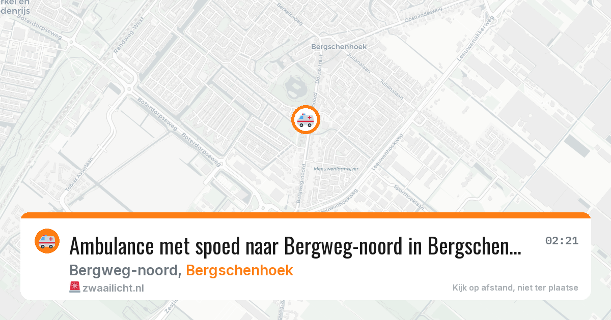Ambulance met spoed naar Bergweg-noord in Bergschenhoek — 14 apr 2026