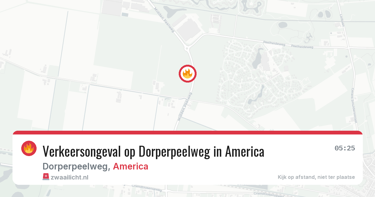 Verkeersongeval op Dorperpeelweg in America — 5 mei 2026