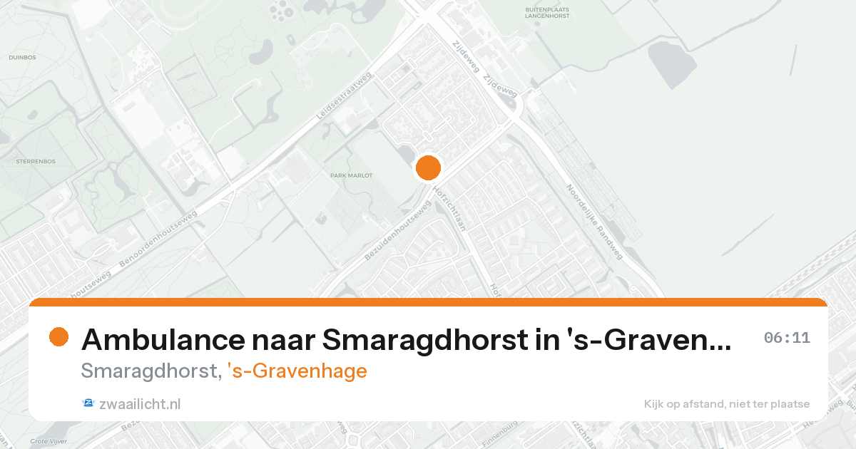 Ambulance naar Smaragdhorst in 's-Gravenhage — 19 aug 2026