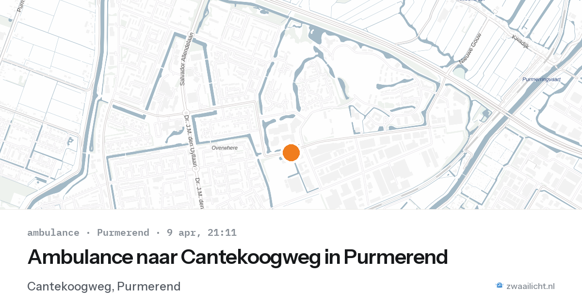 Ambulance naar Cantekoogweg in Purmerend — 9 apr 2026
