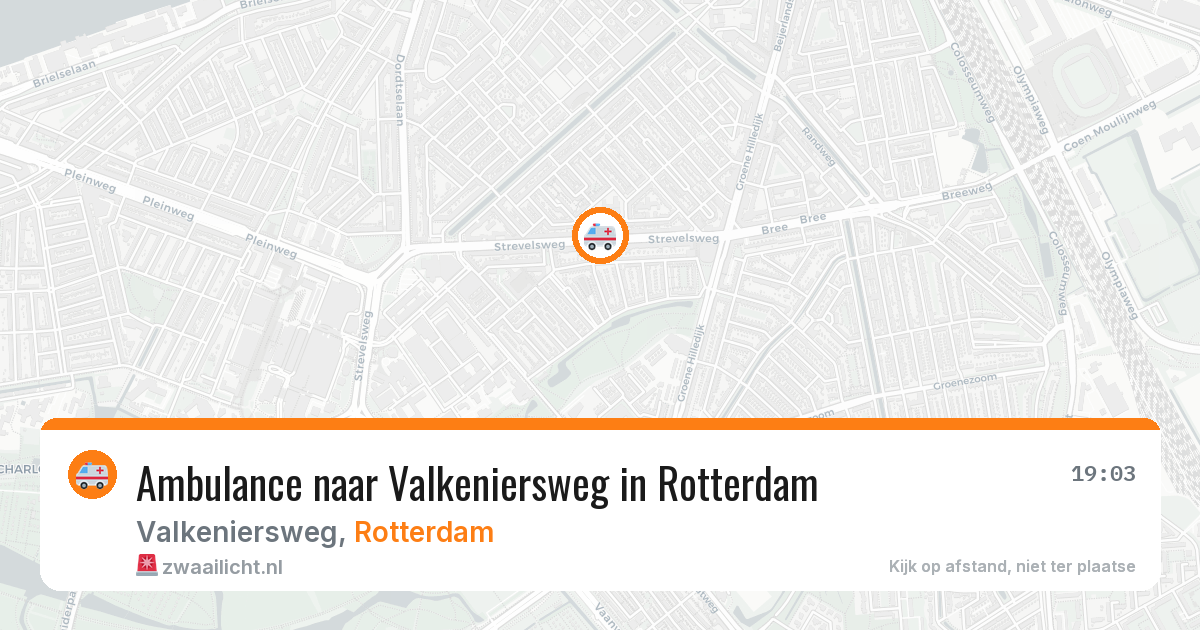 Ambulance naar Valkeniersweg in Rotterdam — 24 jul 2026