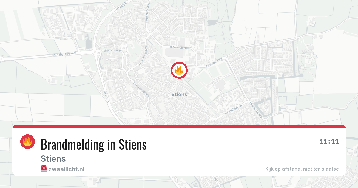 Brandmelding in Stiens — 5 mei 2026