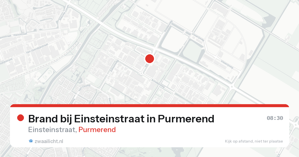 Brand bij Einsteinstraat in Purmerend — 30 mrt 2026