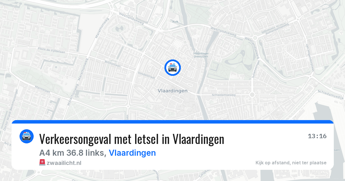 Verkeersongeval met letsel in Vlaardingen — 22 mrt 2026