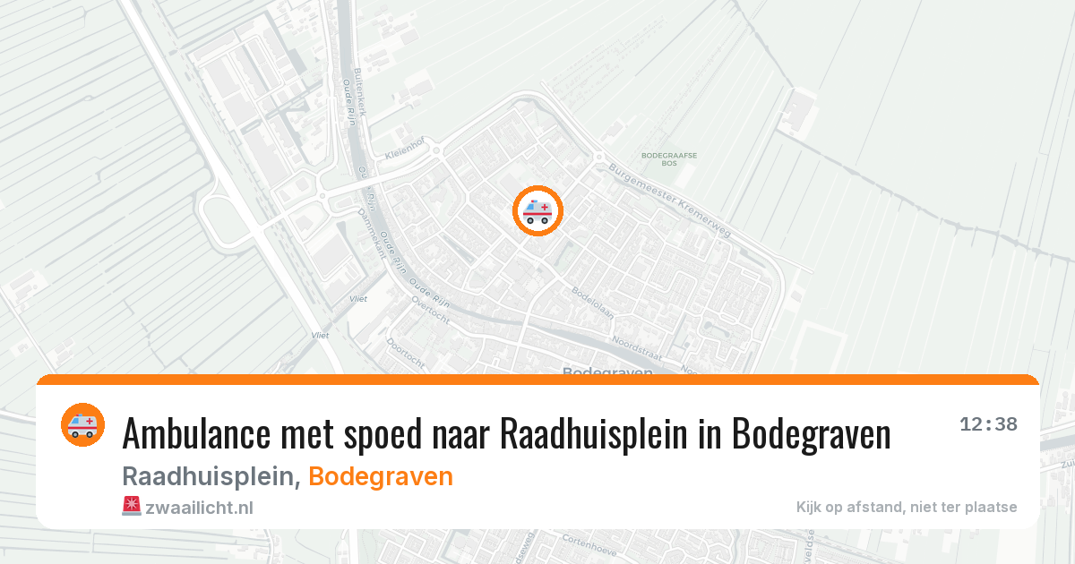 Ambulance met spoed naar Raadhuisplein in Bodegraven — 21 jun 2026