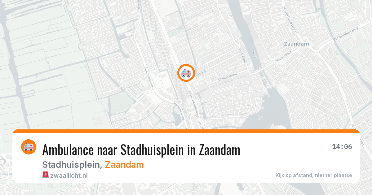 Ambulance naar Stadhuisplein in Zaandam — 14 jul 2026