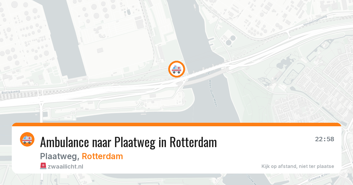 Ambulance naar Plaatweg in Rotterdam — 10 jul 2026
