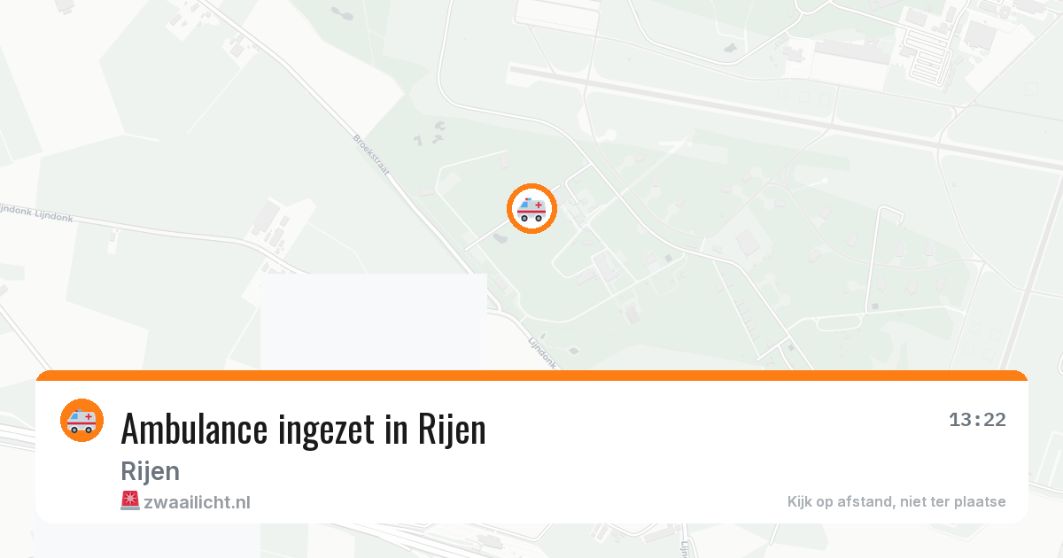 Ambulance ingezet in Rijen — 25 jul 2026