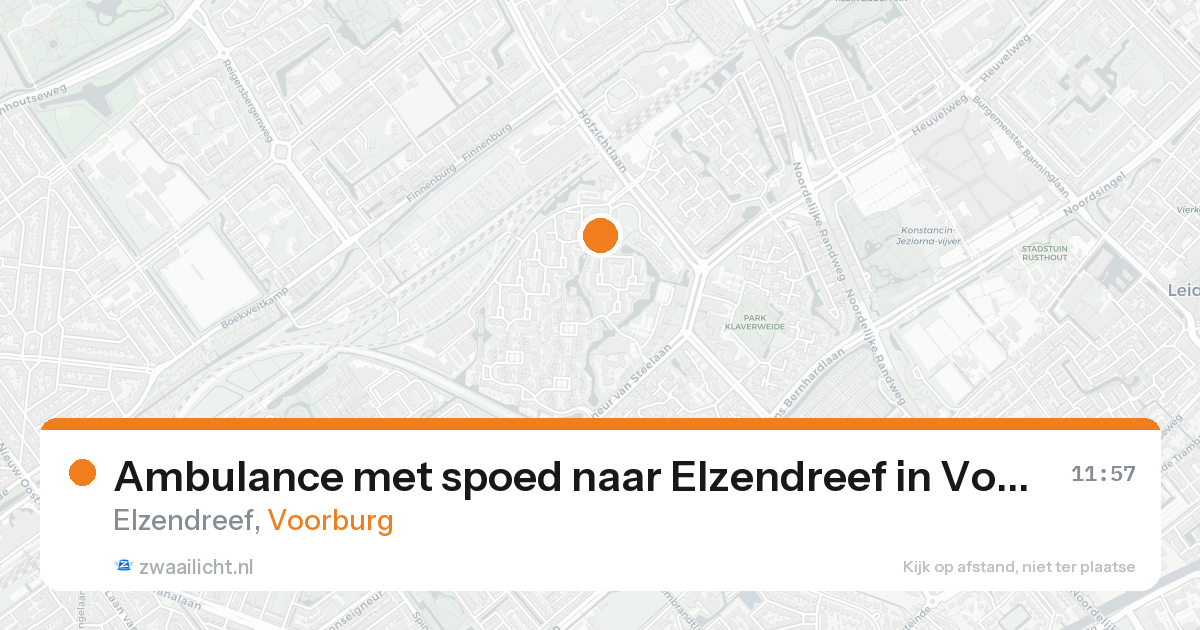 Ambulance met spoed naar Elzendreef in Voorburg — 23 aug 2026