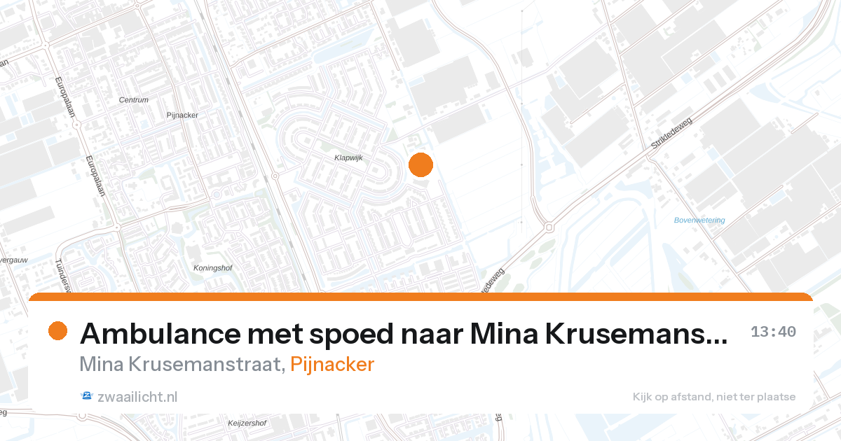 Ambulance met spoed naar Mina Krusemanstraat in Pijnacker — 27 feb 2026