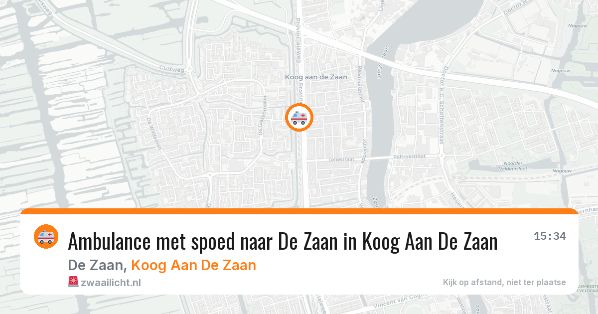 Ambulance met spoed naar De Zaan in Koog Aan De Zaan — 17 apr 2026