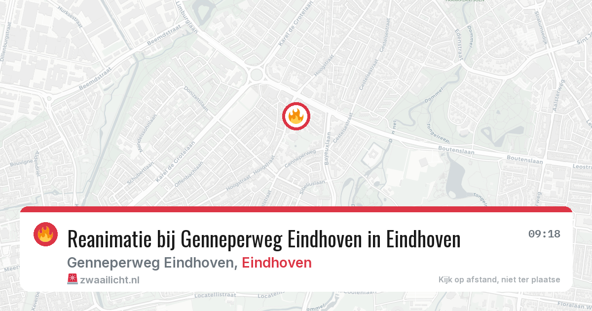 Reanimatie bij Genneperweg Eindhoven in Eindhoven — 16 mei 2026