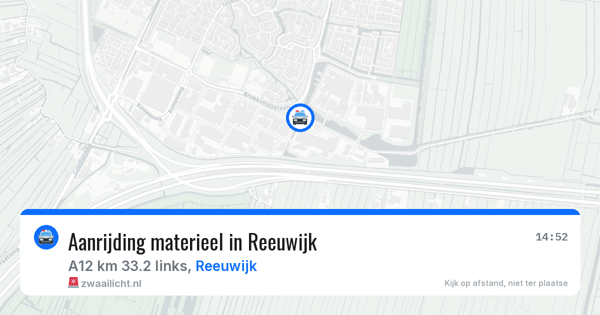 Aanrijding materieel in Reeuwijk — 2 mei 2026