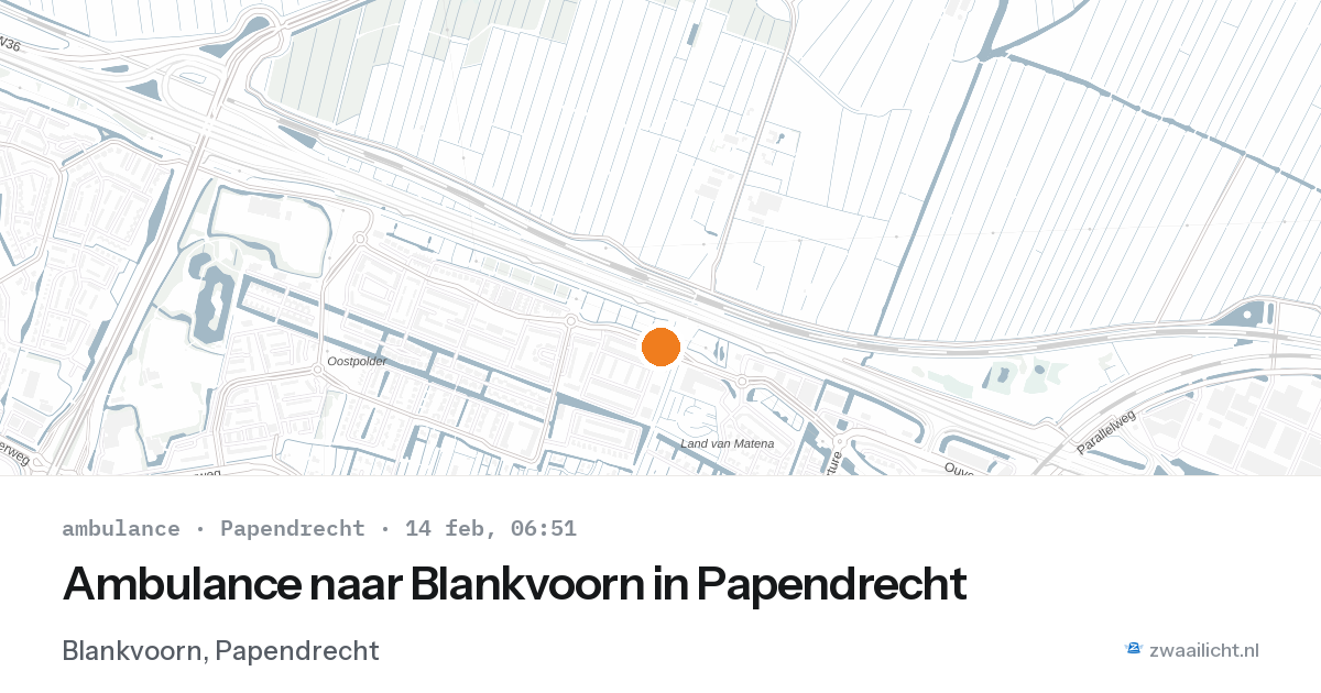 Ambulance naar Blankvoorn in Papendrecht — 14 feb 2026