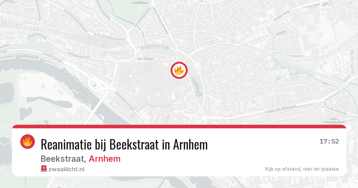 Reanimatie bij Beekstraat in Arnhem — 13 aug 2026