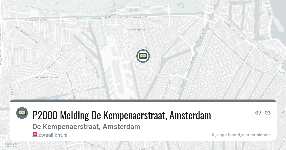 P2000 Melding De Kempenaerstraat, Amsterdam — 27 apr 2026