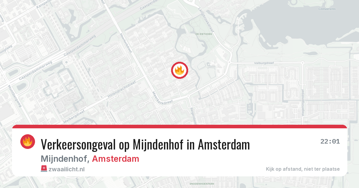 Verkeersongeval op Mijndenhof in Amsterdam — 27 apr 2026