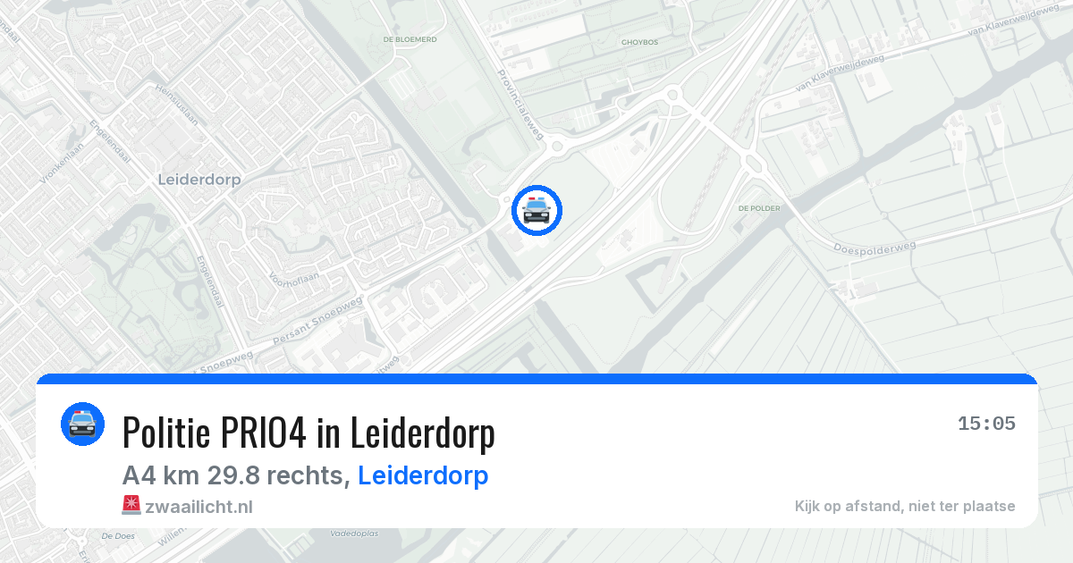 Politie PRIO4 in Leiderdorp — 13 aug 2026 | 🚨 Zwaailicht.nl