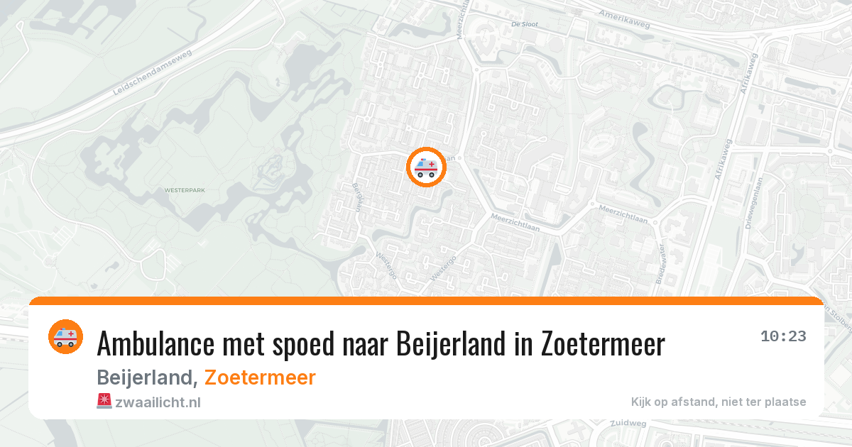 Ambulance met spoed naar Beijerland in Zoetermeer — 6 jun 2026