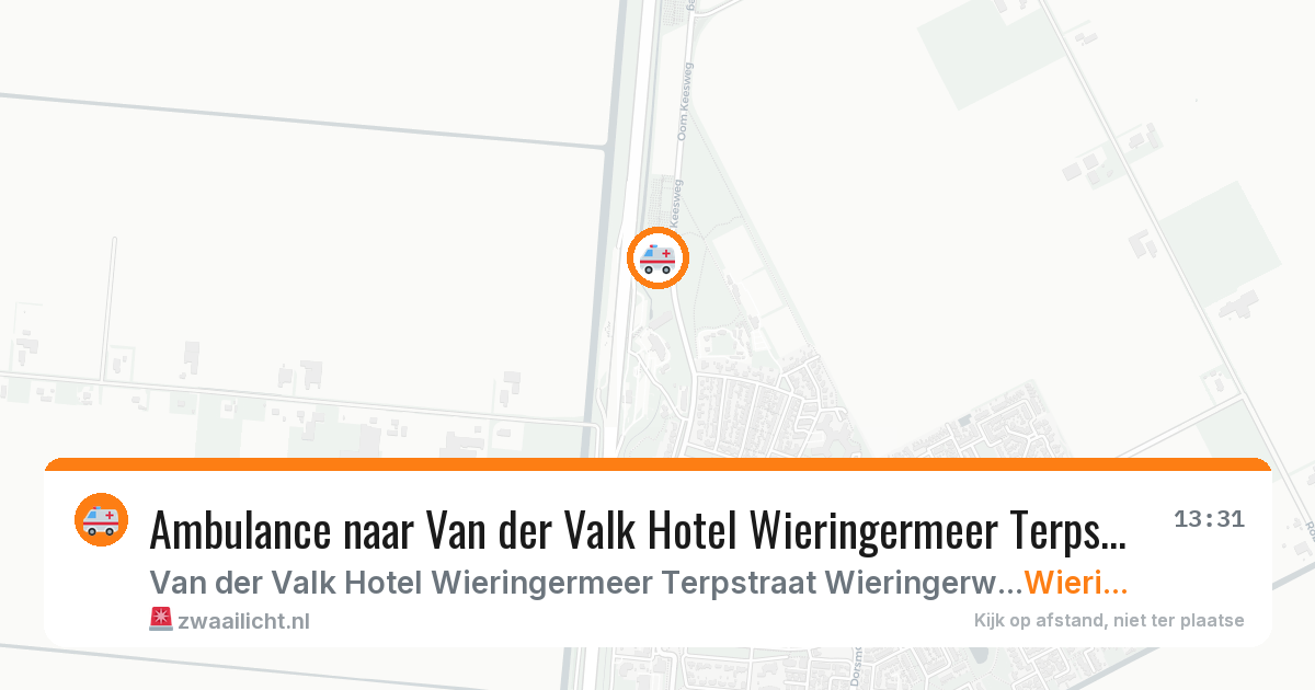 Ambulance naar Van der Valk Hotel Wieringermeer Terpstraat Wieringerwerf in Wieringerwerf — 12 jun 2026