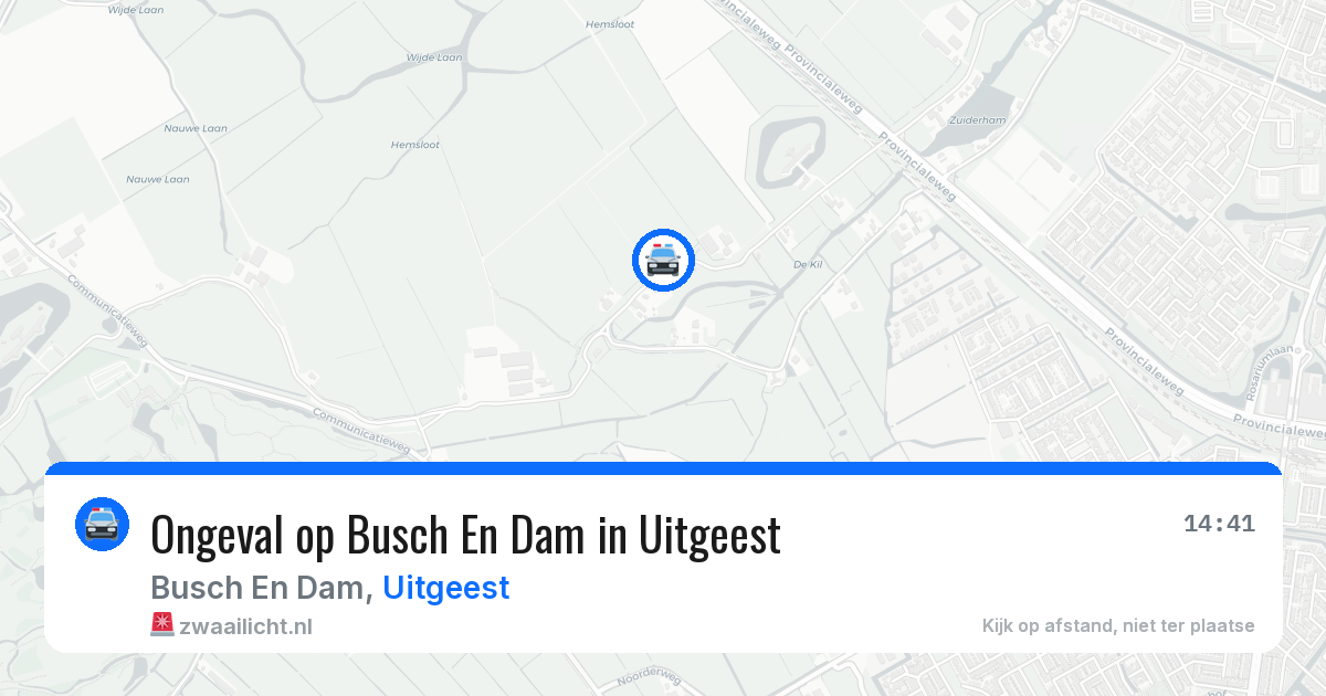 Ongeval op Busch En Dam in Uitgeest — 6 aug 2026