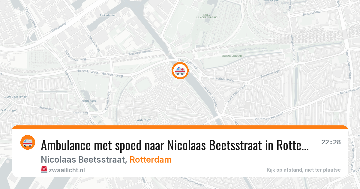 Ambulance met spoed naar Nicolaas Beetsstraat in Rotterdam — 5 jul 2026