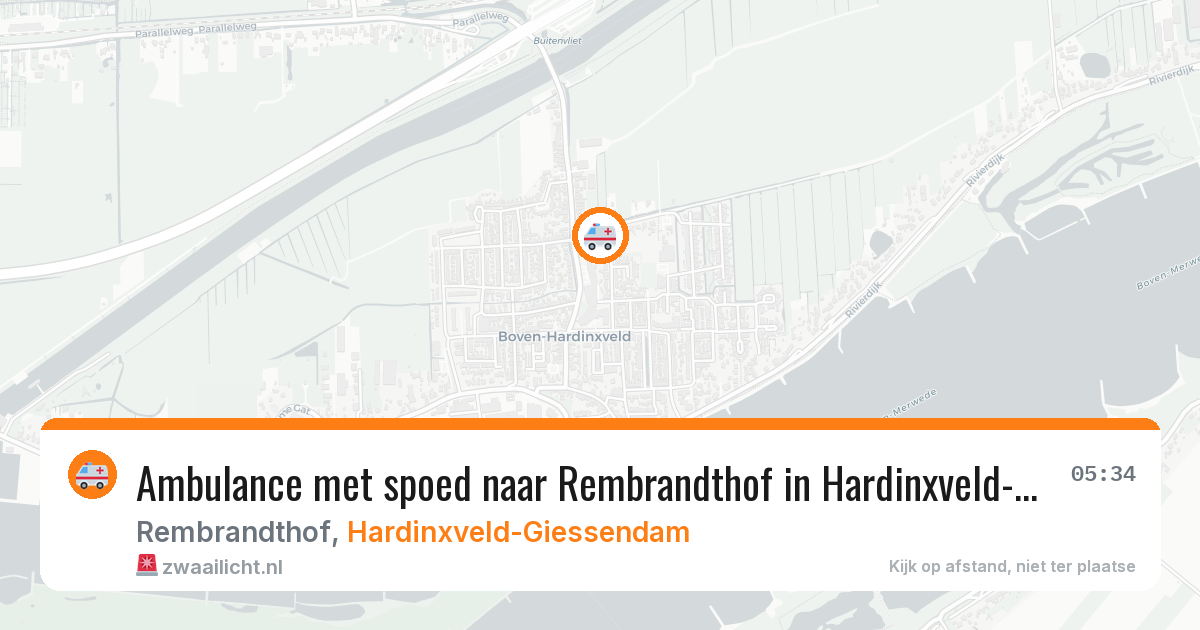 Ambulance met spoed naar Rembrandthof in Hardinxveld-Giessendam — 8 apr 2026
