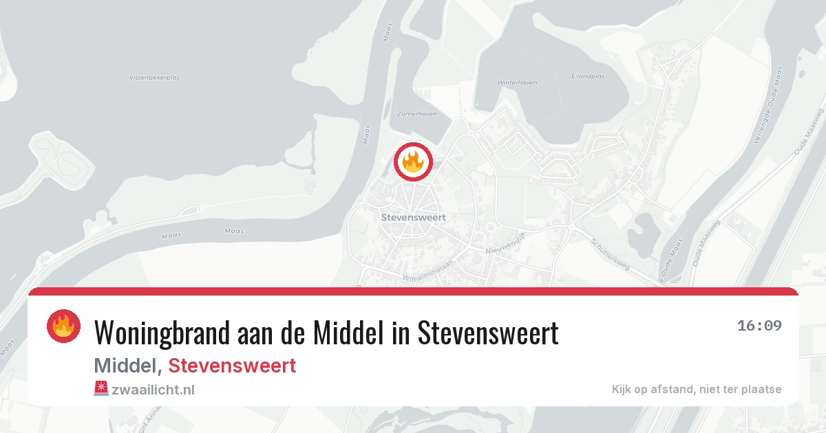 Woningbrand aan de Middel in Stevensweert — 27 jun 2026