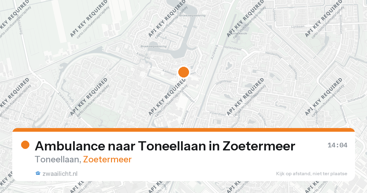 Ambulance naar Toneellaan in Zoetermeer — 26 aug 2026