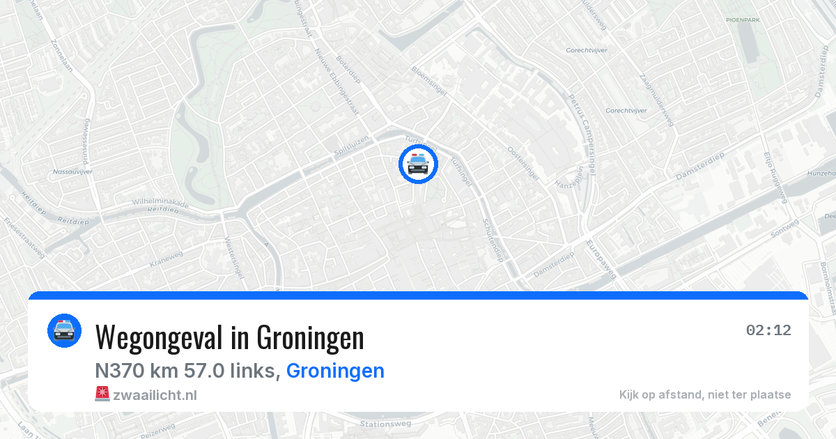 Wegongeval in Groningen — 9 aug 2026