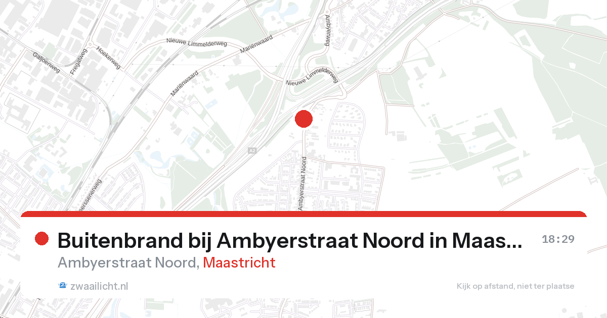Buitenbrand bij Ambyerstraat Noord in Maastricht — 10 aug 2026