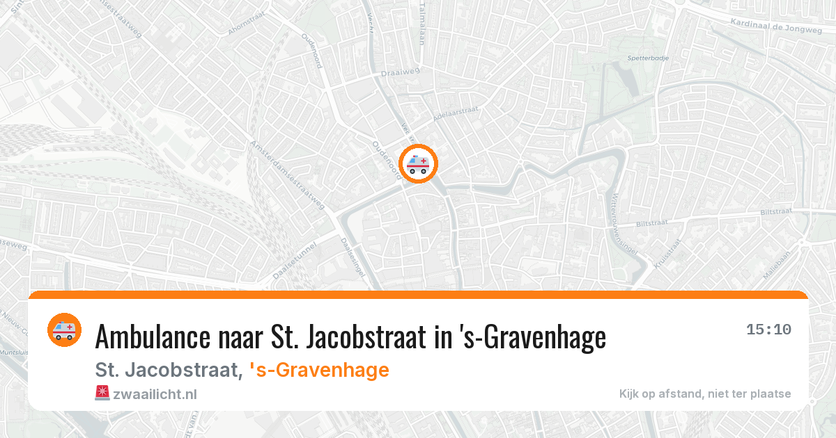Ambulance naar St. Jacobstraat in 's-Gravenhage — 22 mrt 2026