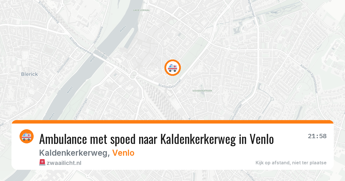 Ambulance met spoed naar Kaldenkerkerweg in Venlo — 28 jun 2026