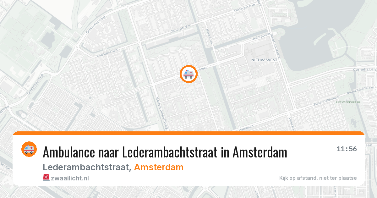 Ambulance naar Lederambachtstraat in Amsterdam — 26 mrt 2026