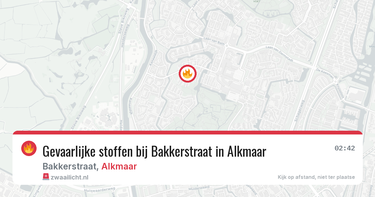 Gevaarlijke stoffen bij Bakkerstraat in Alkmaar — 24 mei 2026