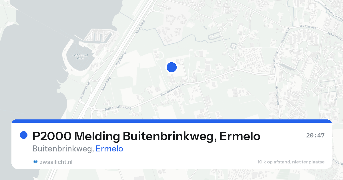P2000 Melding Buitenbrinkweg, Ermelo — 15 aug 2026
