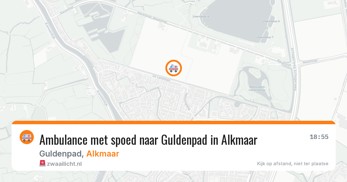 Ambulance met spoed naar Guldenpad in Alkmaar — 13 aug 2026